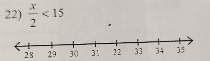  x/2 <15</tex>
