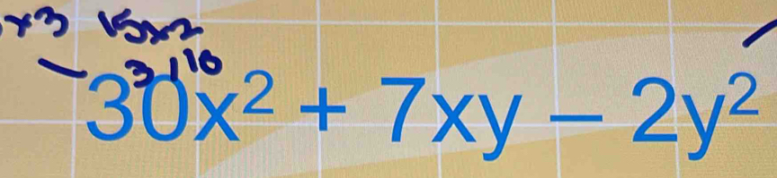 30x² + 7xy − 2y²