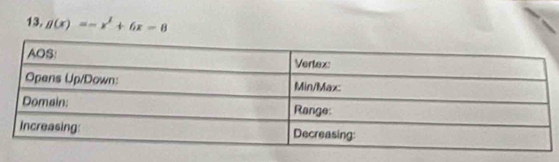 13, g(x)=-x^2+6x-8