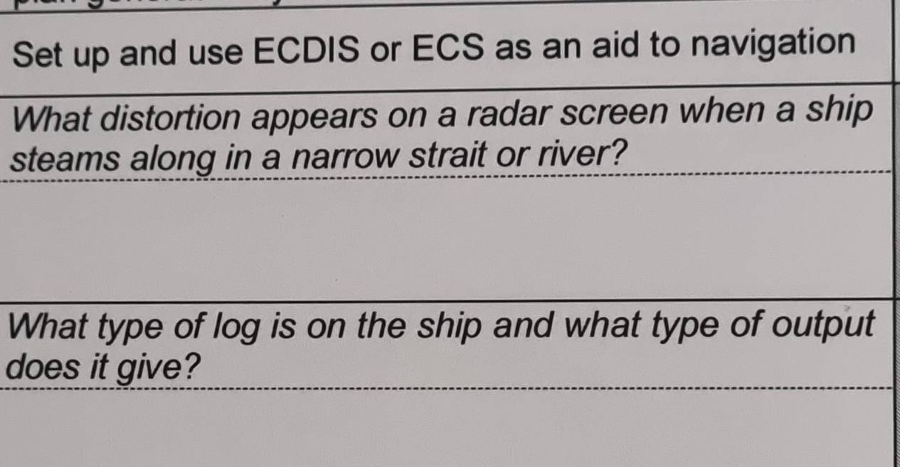 แก้ไขแล้ว:Set up and use ECDIS or ECS as an aid to navigation What ...