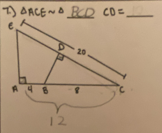 △ ACEsim △ BCD 
12