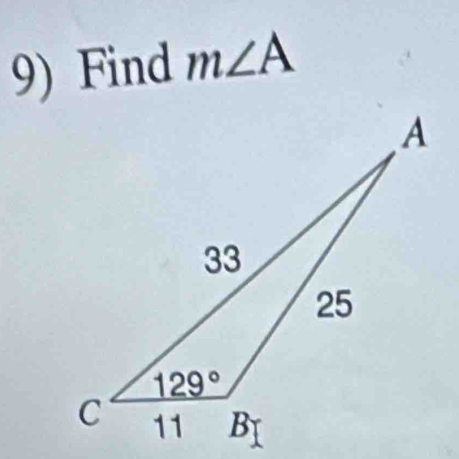 Find m∠ A