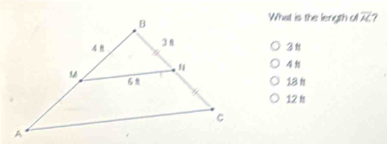 What is the length o overline AL ?
3
4
18 h
12