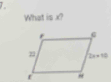 What is x?