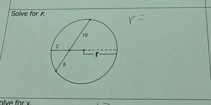 Solve for
ov