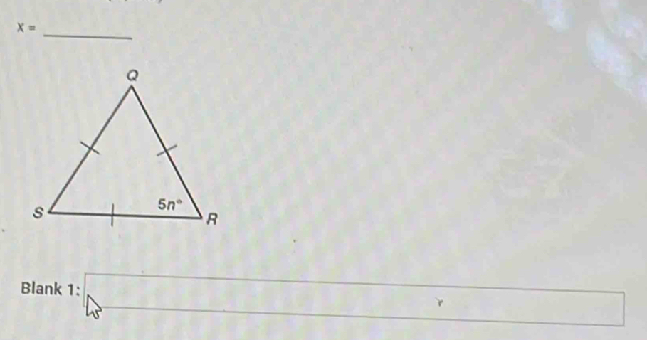 X= _
∴ △ ADC=∠ BA
Blank 1: □