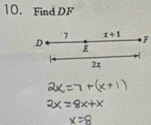 Find DF
F