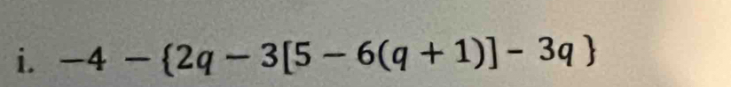 -4- 2q-3[5-6(q+1)]-3q