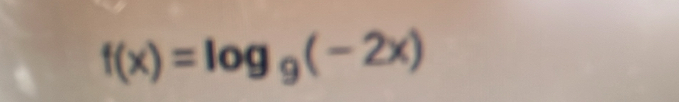 f(x)=log _9(-2x)