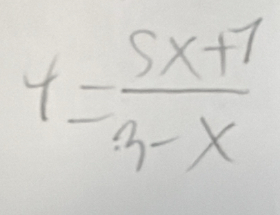 y= (5x+7)/3-x 