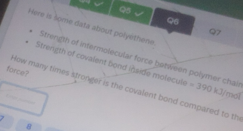 Solved: Here is some data about polyethene Q7 Strength of ...