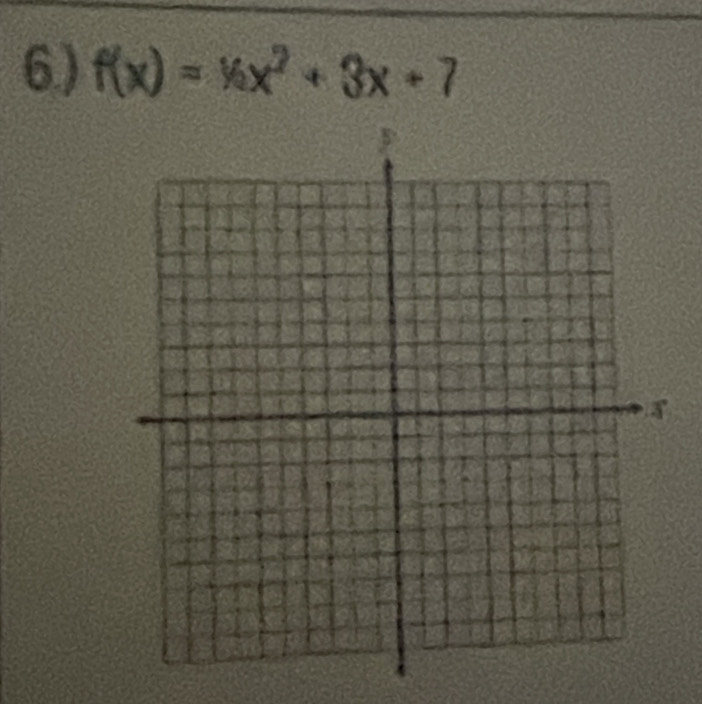 6.) f(x)=16x^2+3x+7