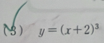 (3) y=(x+2)^3