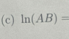 ln (AB)=