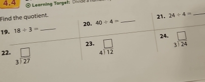 4.4  Learning Target: Divide a 1u
F
1
2