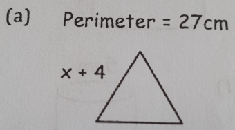 Perimeter =27cm