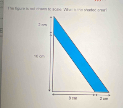 The figure is not drawn to scale. What is the shaded area?