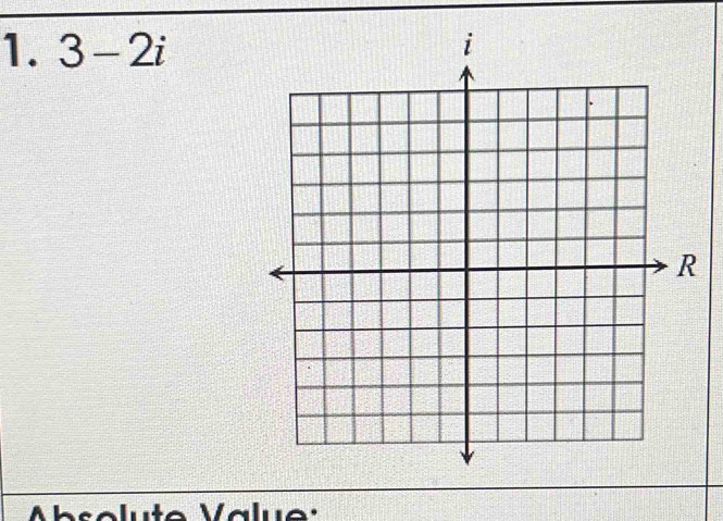 3-2i
Absolute Value: