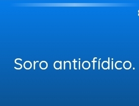 Soro antiofídico.