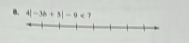 B、 |-3b+5|=0