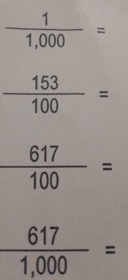  153/100 =
 617/100 =