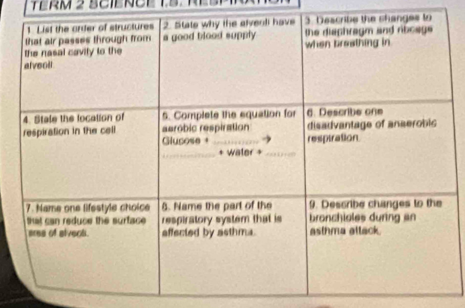 TERM 2 SCIENCE