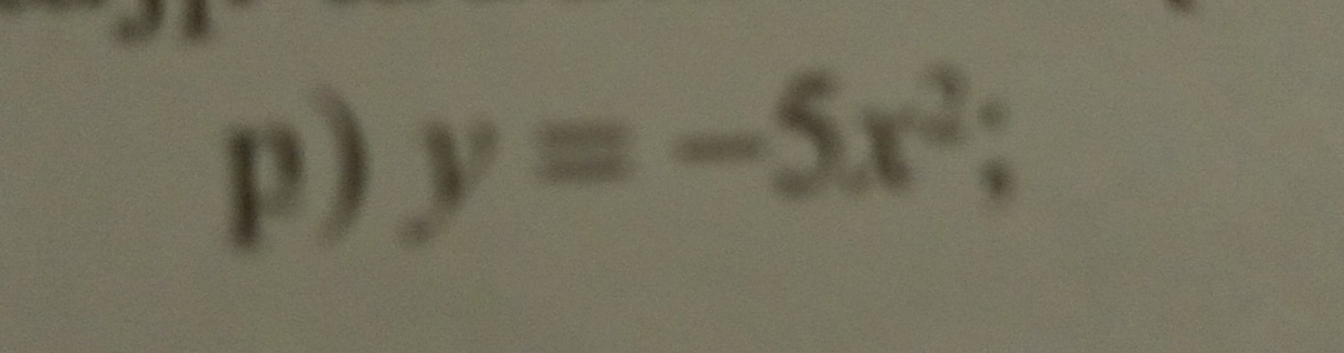 y=-5x^2;