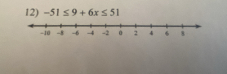 -51≤ 9+6x≤ 51