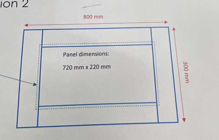 ion 2
800 mm
Panel dimensions:
720mm* 220mm;