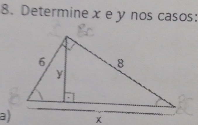 Determine x e y nos casos: