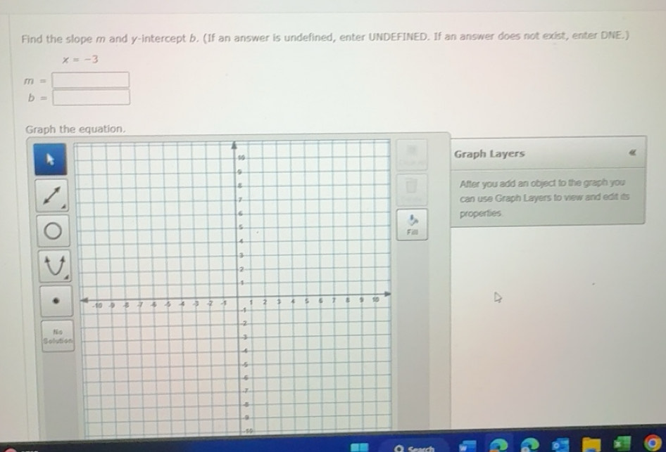 Solved: Find the slope m and y-intercept b. (If an answer is undefined ...