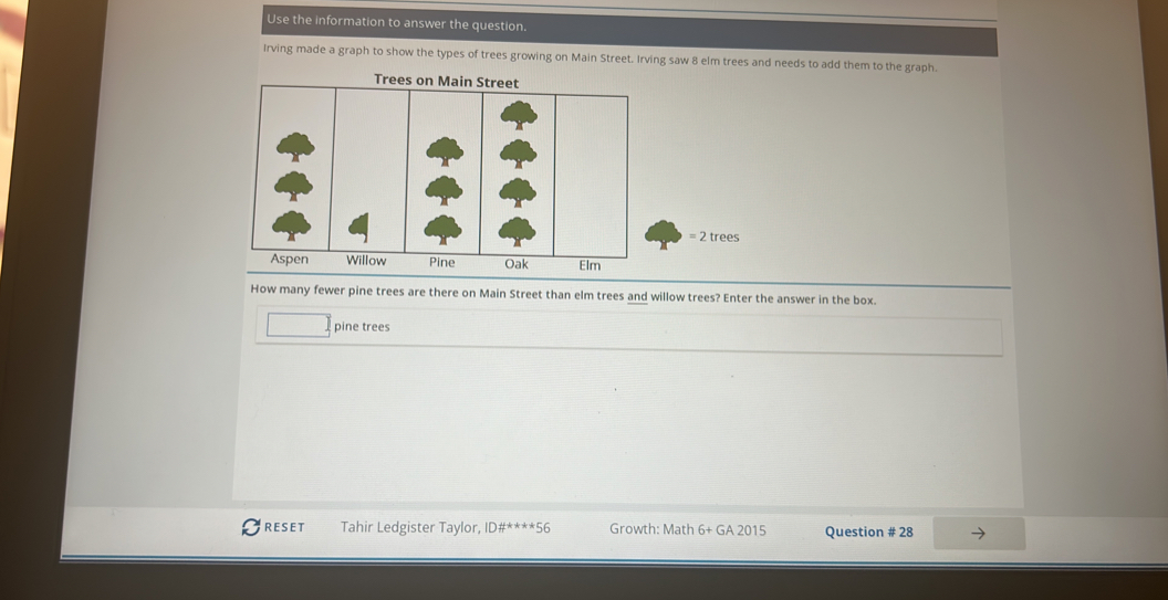 Solved: Use the information to answer the question. Irving made a graph ...