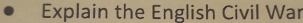 Explain the English Civil War