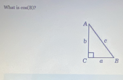 What is cos (B) ?