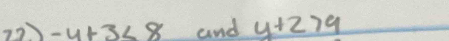 -4+3<8</tex> and y+279