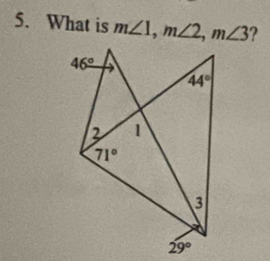 What is m∠ 1,m∠ 2,m∠ 3 ?