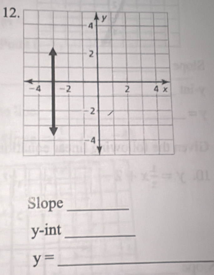 Slope_
y -int_
y= _