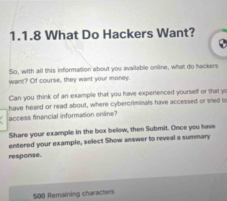 Solved: What Do Hackers Want? So, with all this information about you ...
