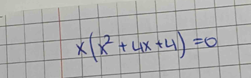 x(x^2+4x+4)=0