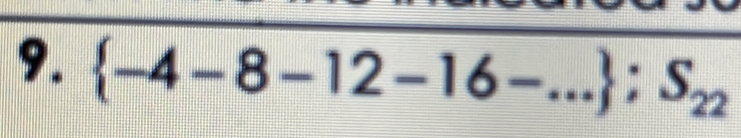  -4-8-12-16-... ;S_22