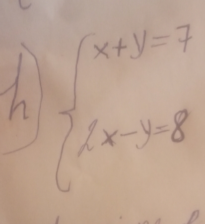 beginarrayl x+y=-3 1,x=-8endarray.