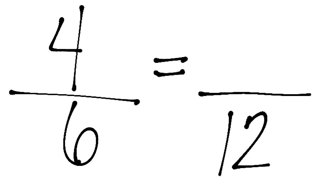 - 4/6 =frac 12