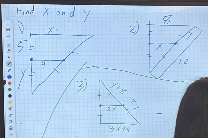 Find X and y
2)