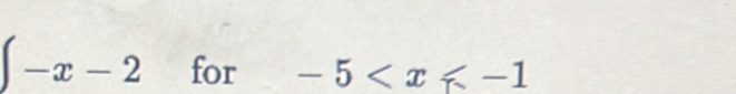 ∈t -x-2 for -5