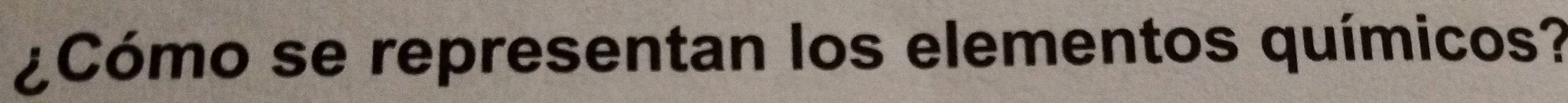 ¿Cómo se representan los elementos químicos?