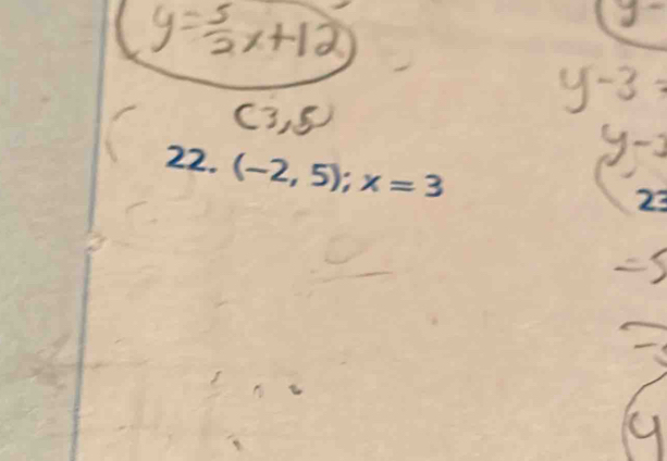 (-2,5); x=3