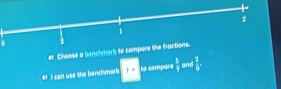 0
4 Choose a benc
I can use the benchmark 9 4 to compare  D/7  and  2/6 ,