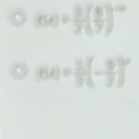 n(x)= 3/2 ( 4/7 )^-x
f(x)= 3/9 (- 9/3 )^n