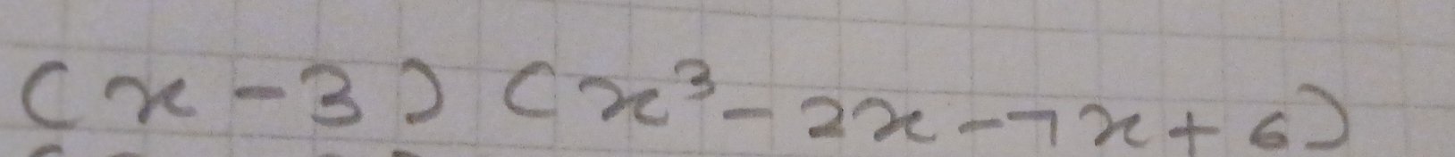 (x-3)(x^3-2x-7x+6)