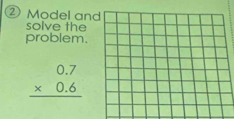 ② Model and 
solve the 
problem.
beginarrayr 0.7 * 0.6 hline endarray